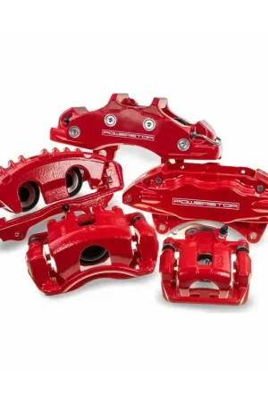 Affordable POW-S6128 - Red Powder Coated Calipers | PowerStop