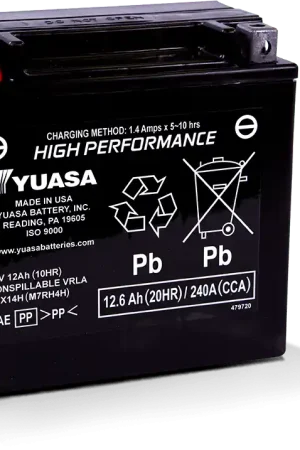 Yuasa YTX14AH Maintenance Free AGM 12-Volt Battery Secure Checkout