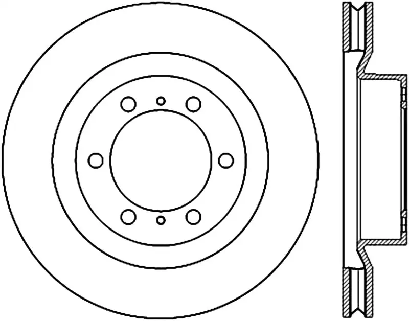 Authentic StopTech 10-17 Lexus GX460 / 10-17 Toyota 4Runner Cryo Slotted Front Right Sport Brake Rotor