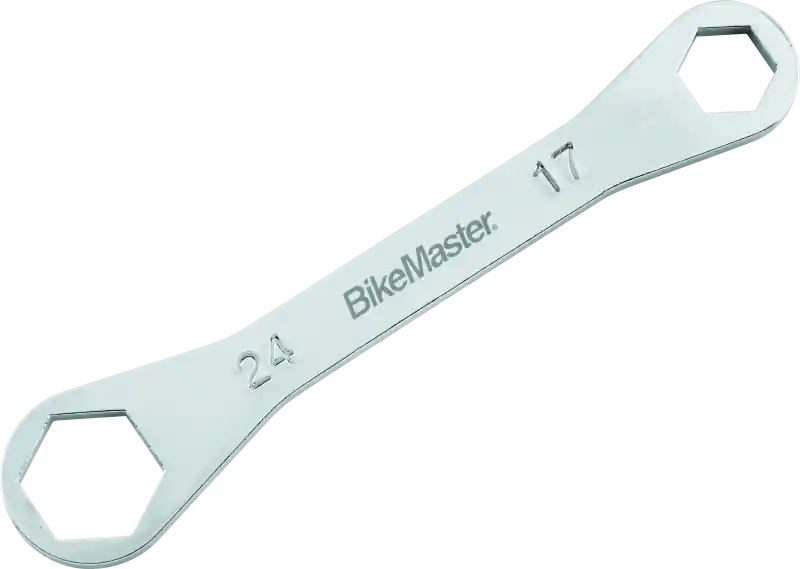 Professional Grade BikeMaster Rider Wrench - 24mm 6-pt x 17mm 6-pt