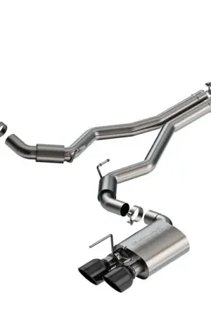 Free Shipping Borla 2024 Ford Mustang Dark Horse 5.0L V8 w/Active Exhaust S-Type Cat-Back Exhaust System - BC Tips