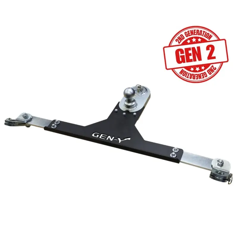 Top Pick Gen-Y 2017+ Ford GoosePuck II 5in Offset Ball Puck Mount & 25K Towing w/Safety Chain Anchors