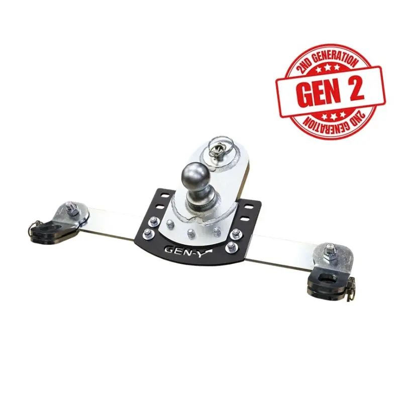 Holiday Sale Gen-Y 20-24 GM Short/Long Bed GoosePuck II 5in Offset Ball Puck Mount 25K TW w/Safety Chain Anchors
