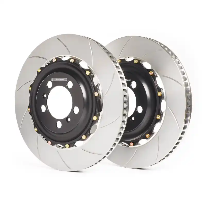 GiroDisc Porsche 911 Carrera (991.2) w/PCCB (Iron Rotor Pad Shape) Slotted Front Rotors Best Choice