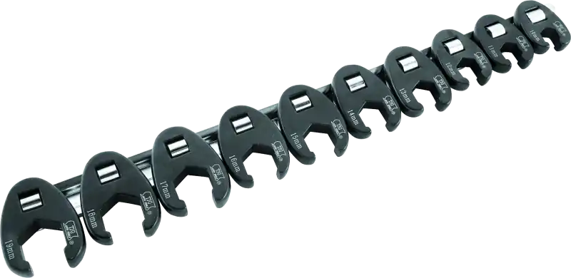 BikeMaster 10-pc 3/8in Drive Metric Flare Crow Foot Wrench Set Top Pick