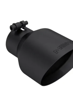 Last Chance MBRP Universal 3in Hex Tip 5in Inlet 8in Length Dual Wall Exhaust Tip - Black Coated