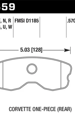 Hawk 06-10 Chevy Corvette (Improved Pad Design) Rear HP+ Street Brake Pads Bargain
