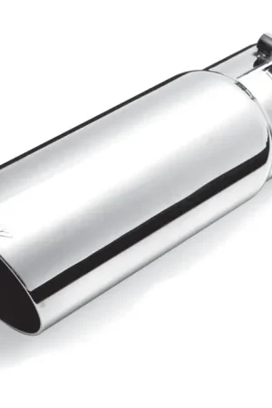 Gibson Round Single Wall Angle-Cut Tip - 4in OD/3in Inlet/12in Length - Stainless New Release