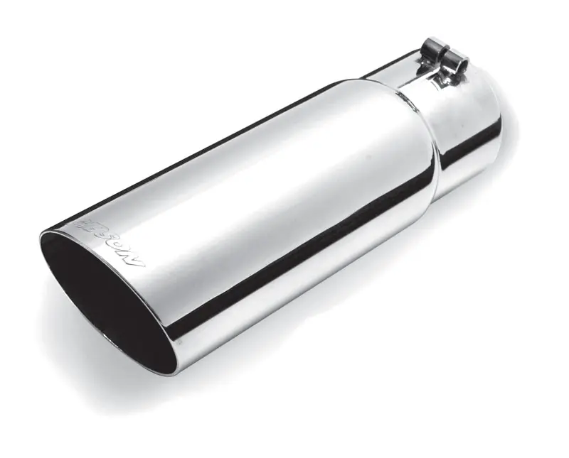 Gibson Round Single Wall Angle-Cut Tip - 4in OD/3in Inlet/12in Length - Stainless New Release