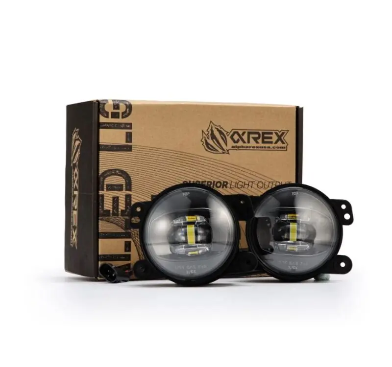 Sale AlphaRex Universal Chrysler/Dodge/Hummer/Jeep DoubleTap Dual Color LED Proj Fog Lights - White/Amber