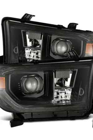 AlphaRex 07-13 Toyota Tundra / 08-17 Sequoia LUXX LED Proj HL Alpha-Blk w/Actv Light Seq. Sig + DRL Exclusive Offer