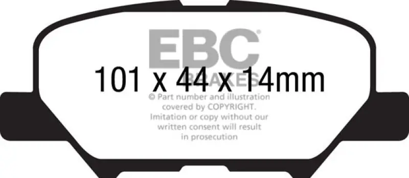 Reduced Price EBC 14+ Mazda 3 2.0 (Mexico Build) Yellowstuff Rear Brake Pads
