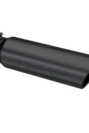 Top Rated MBRP Universal 5in OD Angled Rolled End 4in Inlet 18in Length Black Finish Exhaust Tip