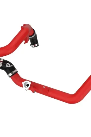 Hot Deal aFe Bladerunner 2-1/4 IN Aluminum Hot Charge Pipe Black 20-23 Ford Explorer/Explorer ST - Red
