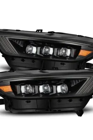 AlphaRex 15-17 Ford Mustang NOVA LED Proj HL Alpha-Black w/Activ Light/Seq. Signal + Switchback DRL Fan Favorite