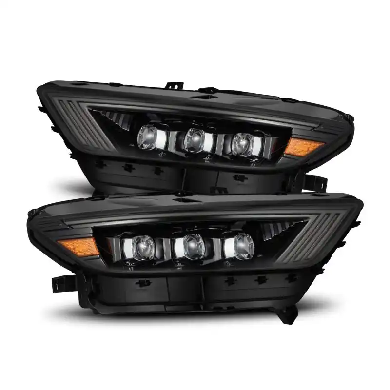 AlphaRex 15-17 Ford Mustang NOVA LED Proj HL Alpha-Black w/Activ Light/Seq. Signal + Switchback DRL Fan Favorite