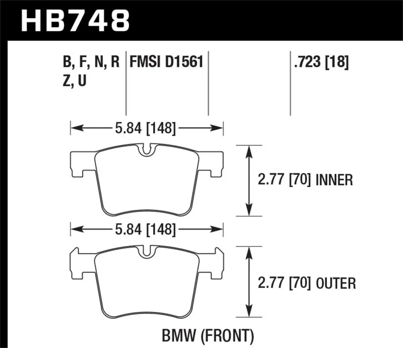 Hawk 13-14 BMW 328i/328i xDrive / 2014 428i/428i xDrive HP Plus Front Brake Pads Affordable