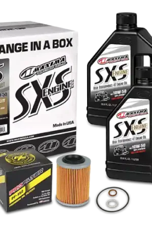 Save Now Maxima SXS Can-Am Maverick X3 Oil Change Kit w/Full Synthetic 10W50 Engine Oil/Filter/Hardware