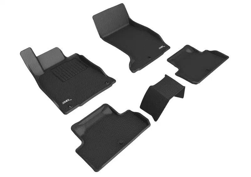 3D MAXpider 2019-2023 Genesis G70 AWD Kagu 1st & 2nd Row Floormats - Black Warranty Included