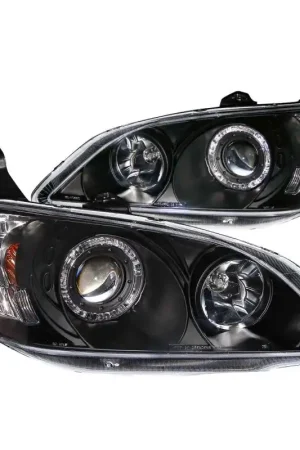 Hot Deal ANZO 2004-2005 Honda Civic Projector Headlights w/ Halo Black
