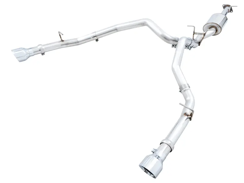Limited Edition AWE Tuning 19-21 RAM 1500 5.7L (w/Cutouts) 0FG Dual Rear Exit Cat-Back Exhaust - Chrome Silver Tips