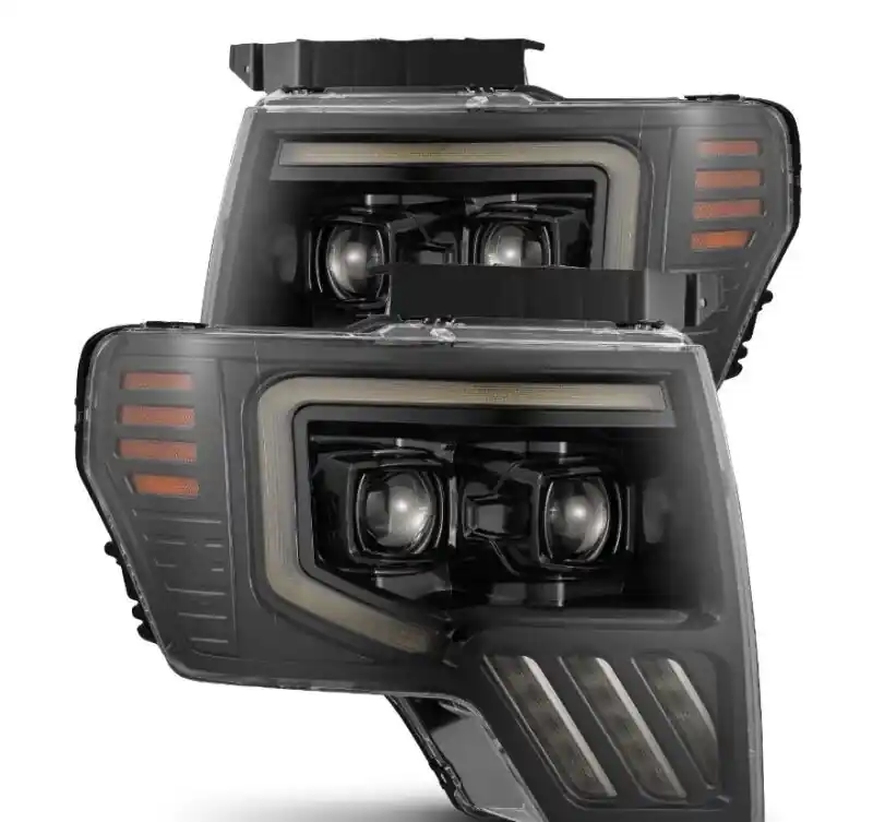AlphaRex 09-14 Ford F-150 PRO-Series Projector Headlights Black w/Activation Light Seq Signal SB DRL Same Day Shipping