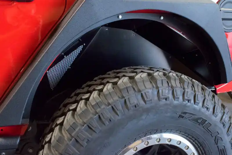 Crafted DV8 Offroad 2018+ Jeep Wrangler JL Rear Inner Fenders - Black