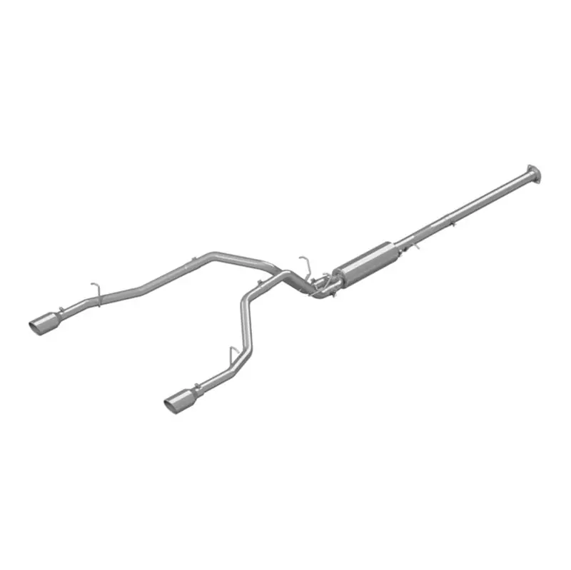MBRP 2019 Ram 1500 5.7L (CrewCab & QuadCab ONLY) 2.5in Cat Back Dual Split Rear w/ 4.5in Tip - T304 Professional Grade