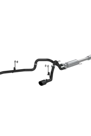 MBRP 2021+ F-150 2.7L/ 3.5L Ecoboost, 5.0L 3in Cat Back 2.5in Dual Split Rear - Black Coated Free Delivery