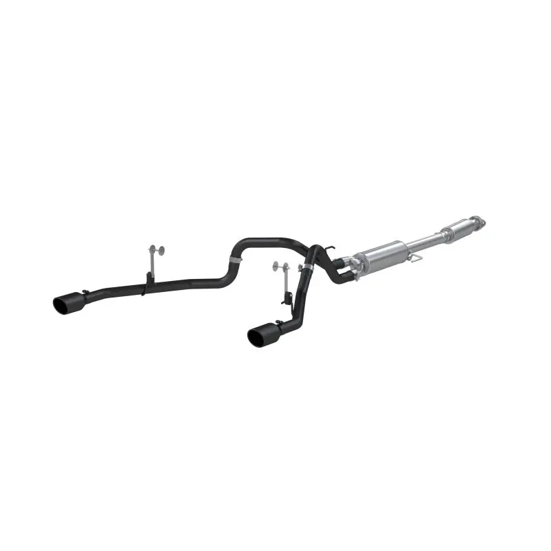 MBRP 2021+ F-150 2.7L/ 3.5L Ecoboost, 5.0L 3in Cat Back 2.5in Dual Split Rear - Black Coated Free Delivery