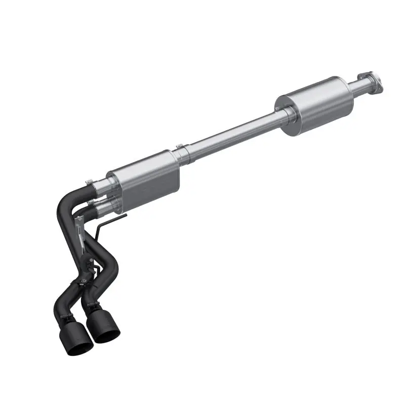 MBRP 2021+ Ford F150 Black Coated Dual Pre-Axle (Street Profile) 2.5in OD Tips 3in Cat Back Exhaust Cheap