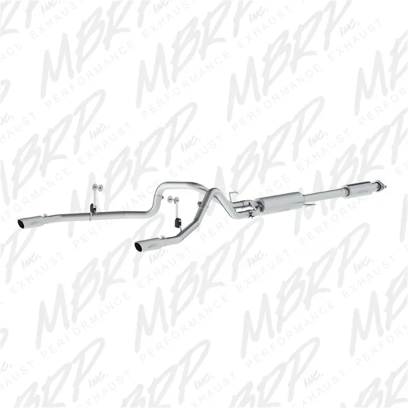 MBRP 2015 Ford F-150 5.0L 3in Cat Back Dual Split Rear Exit T409 Exhaust System Modern