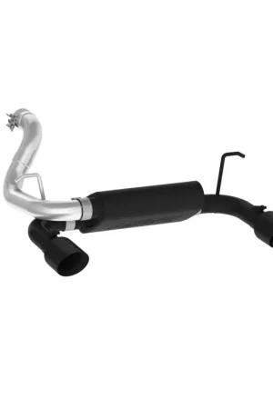 MBRP 2018+ Jeep Wrangler (JL) 3.6L V6 Dual Rear Exit Axle Back BLK Exhaust System Markdown