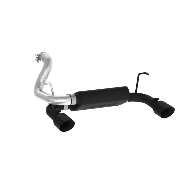 MBRP 2018+ Jeep Wrangler (JL) 3.6L V6 Dual Rear Exit Axle Back BLK Exhaust System Markdown