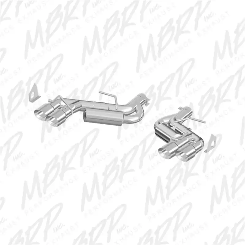 MBRP 2016-2024 Chevy Camaro 6.2L w/ NPP 3in Alum Race Dual Axle Back w/ 4in Quad Polished Tips Bulk Order