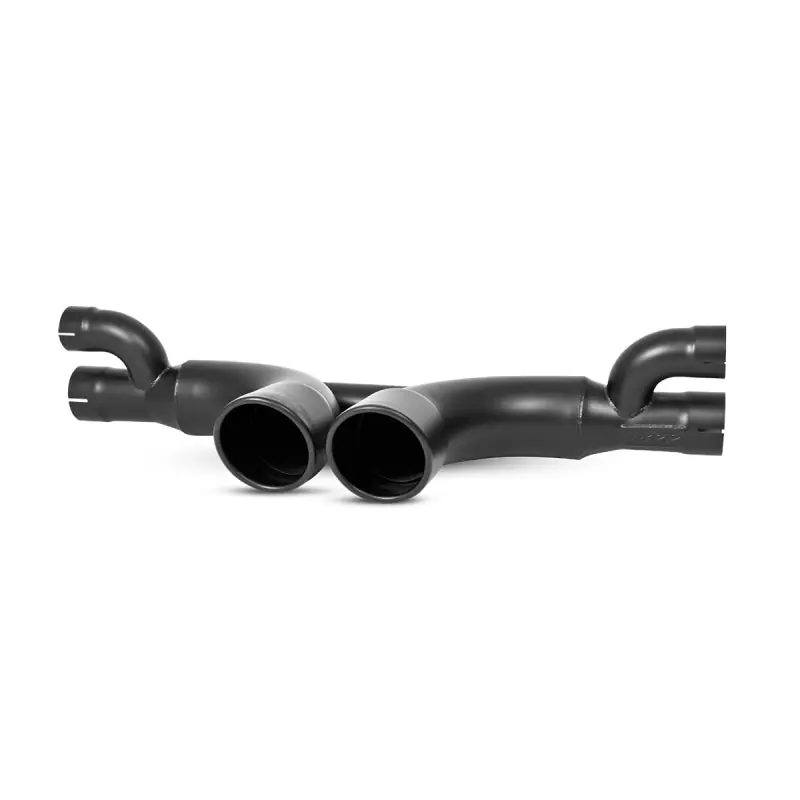 MBRP 14-19 Porsche GT3/GT3RS 3in Center Muffler Bypass 4in Tips - Black Coated Worldwide Shipping