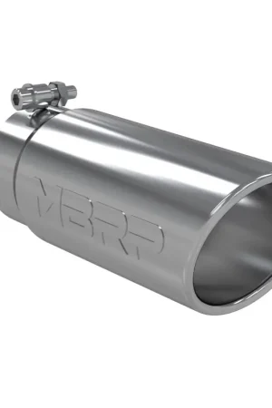 MBRP Universal Tip 4in O.D. Angled Rolled End 3 inlet 10 length Luxury