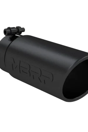 MBRP Universal Tip 4 O.D. Angled Rolled End 3.5 inlet 10 length- Black Finish Mega Sale