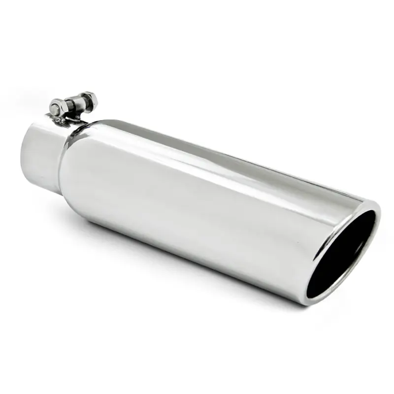 MBRP Universal Tip 3.5in OD 2.5in Inlet 12in L Angled Cut Rolled End Clampless No-Weld T304 Fast Shipping