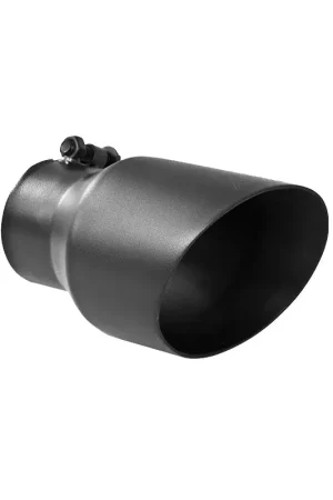 MBRP Universal Tip 4.5in OD 3in Inlet 8in Length Dual Walled Angled Exhaust Tip - Black Special Discount