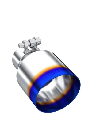 MBRP Burnt End Tip 2.5 ID 4 ID Out 6.5 length Single Wall Angle Cut 304 Stainless Steel Clearance