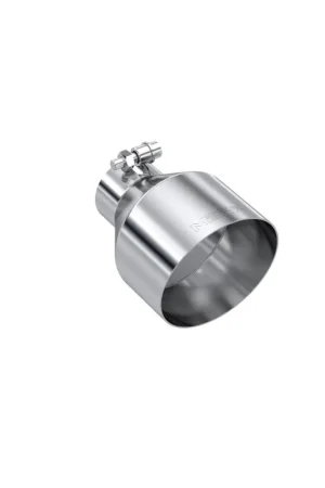 MBRP Universal T304 Stainless Steel Tip 2.5in ID / 5in OD Out / 6.5in Length Angle Cut Single Wall Modern