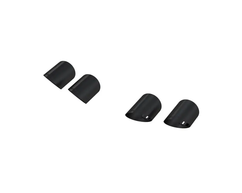 Reduced Price MBRP 15-24 Ford Mustang T304 SS 4in OD / 6.5in Length Quad Tip Cover Kit - Black Tip