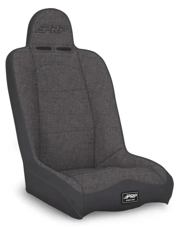 PRP Daily Driver High Back Suspension Seat (Two Neck Slots) - All Grey Fast Shipping