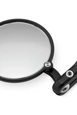 CRG Hindsight Folding 3 in. Round Bar-End Mirror Left - Black Modern