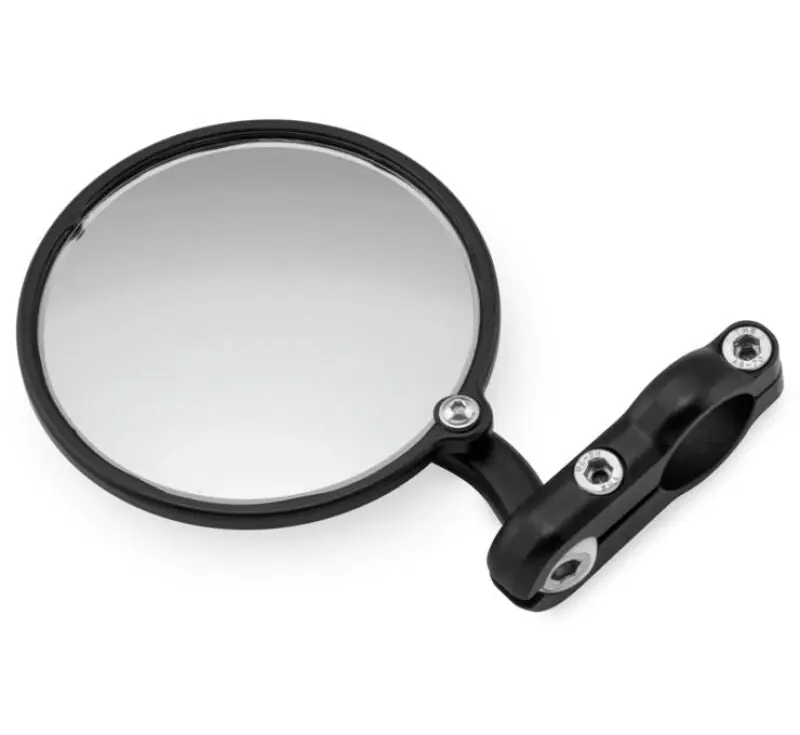 CRG Hindsight Folding 3 in. Round Bar-End Mirror Left - Black Modern