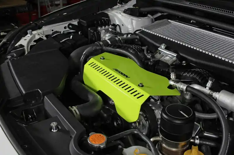 PERRIN 22-25 Subaru WRX Pulley Cover - Neon Yellow (TALL - For Use w/o PERRIN AOS) Affordable