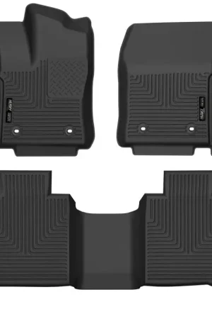 Warranty Included Husky Liners 2022 Toyota Tundra CrewMax X-ACT Front & 2nd Seat Floor Liner - Blk
