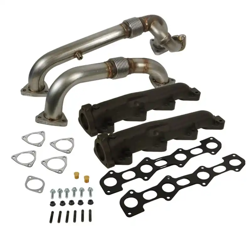 BD Diesel 08-10 Ford F-250/F-350/F-450/F-550 Powerstroke 6.4L Up Pipes Kit w/Manifold Set Holiday Sale