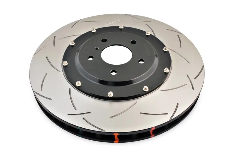 DBA 09-11 Nissan GTR R-35 Front Slotted 5000 Series 2 Piece Rotor Assembled w/ Black Hat Buy Direct